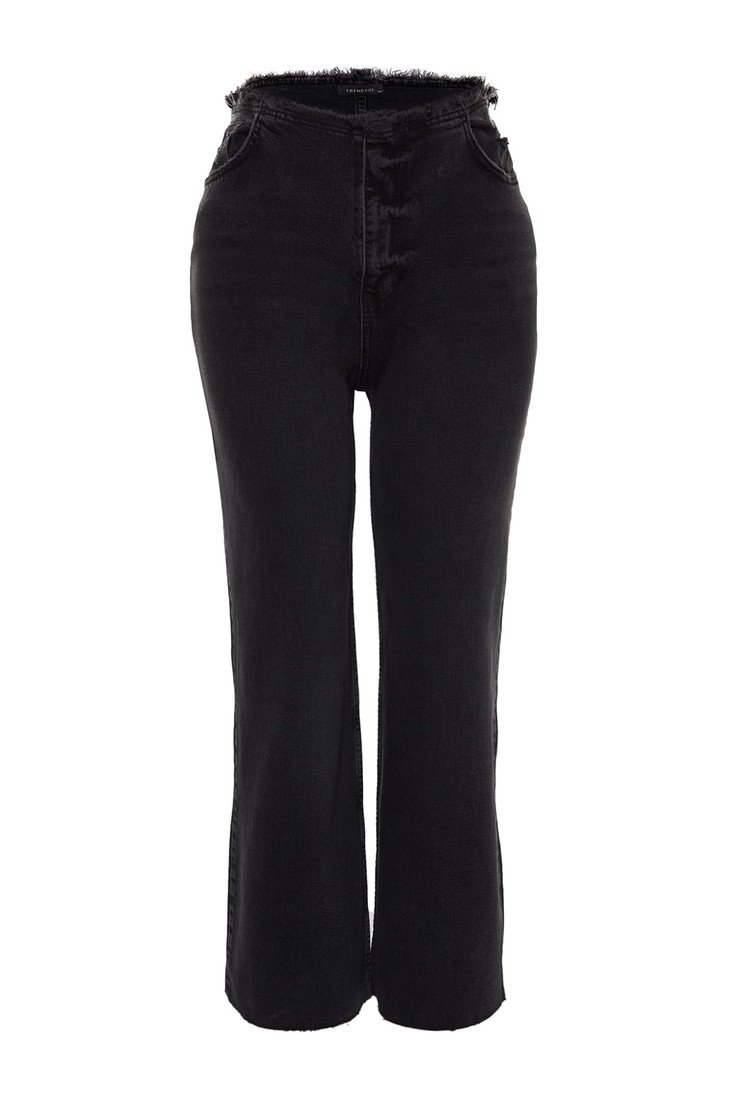 Trendyol Curve Plus Size Jeans - Black - Wide leg