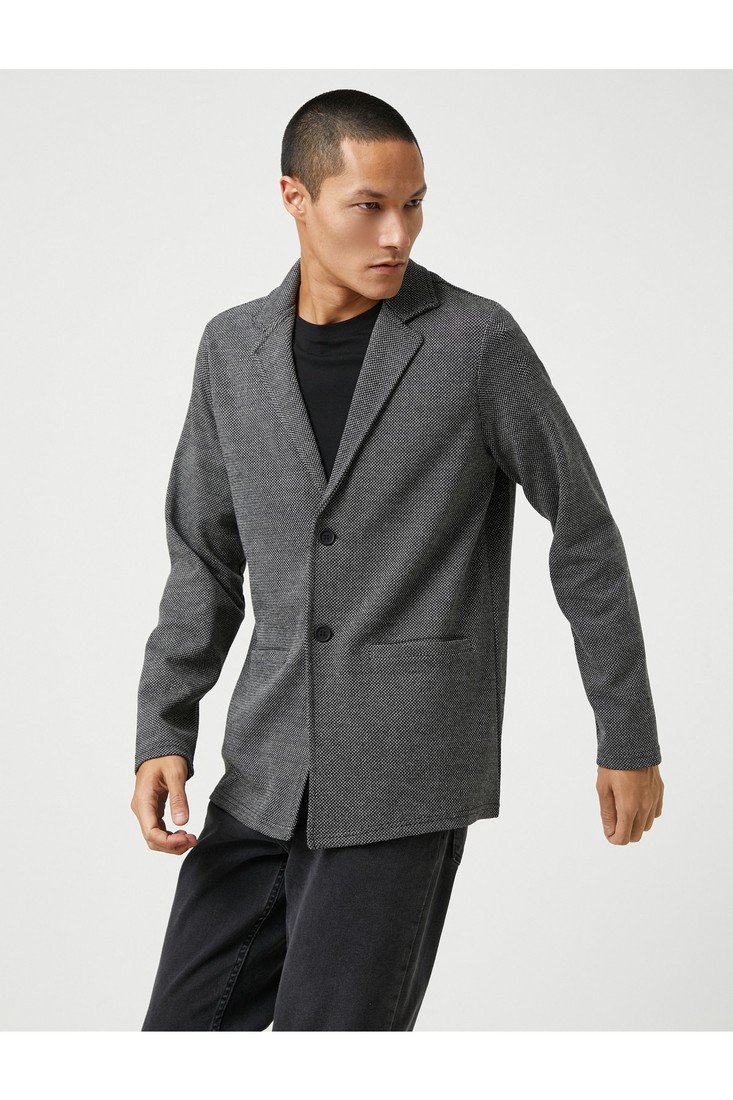 Koton Jacket - Gray - Regular fit