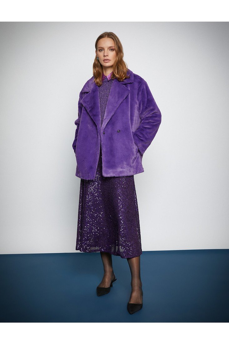 Koton Coat - Purple - Basic