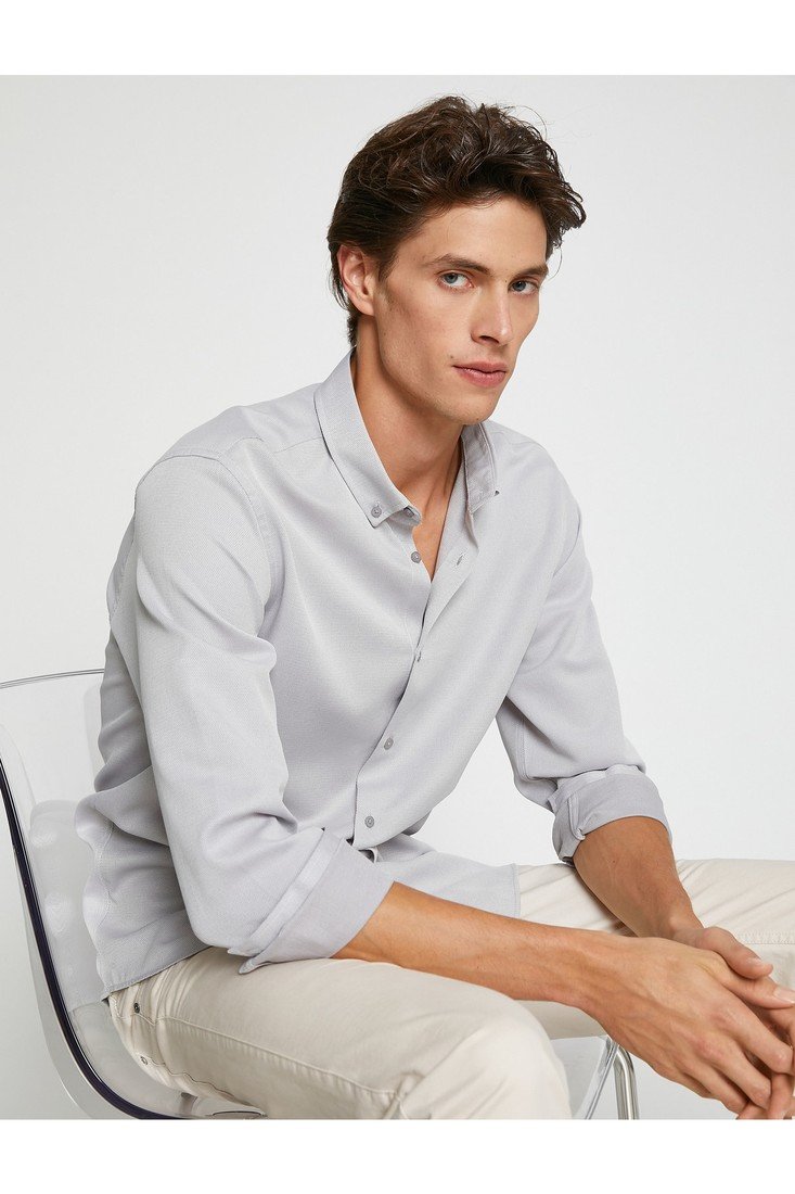 Koton Shirt - Gray - Relaxed fit