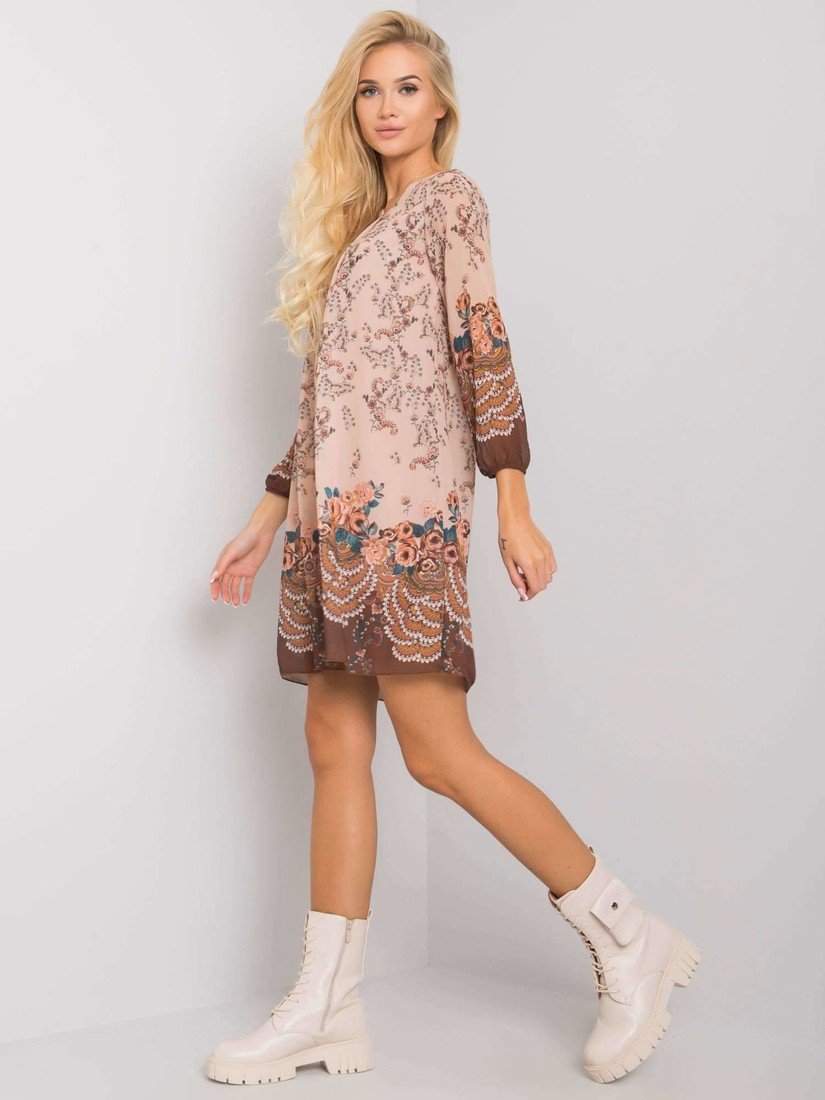 Beige dress Och Bella BI-2667-I. R59