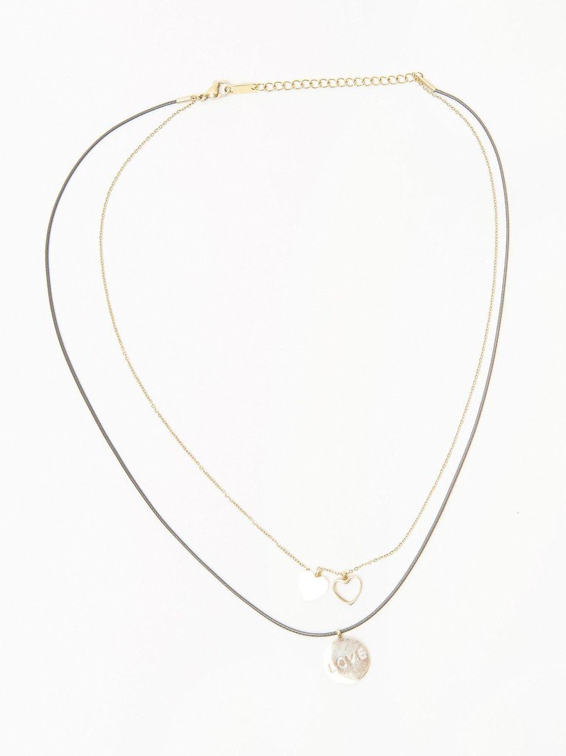 Gold plated necklace Yups dbi0474. R21