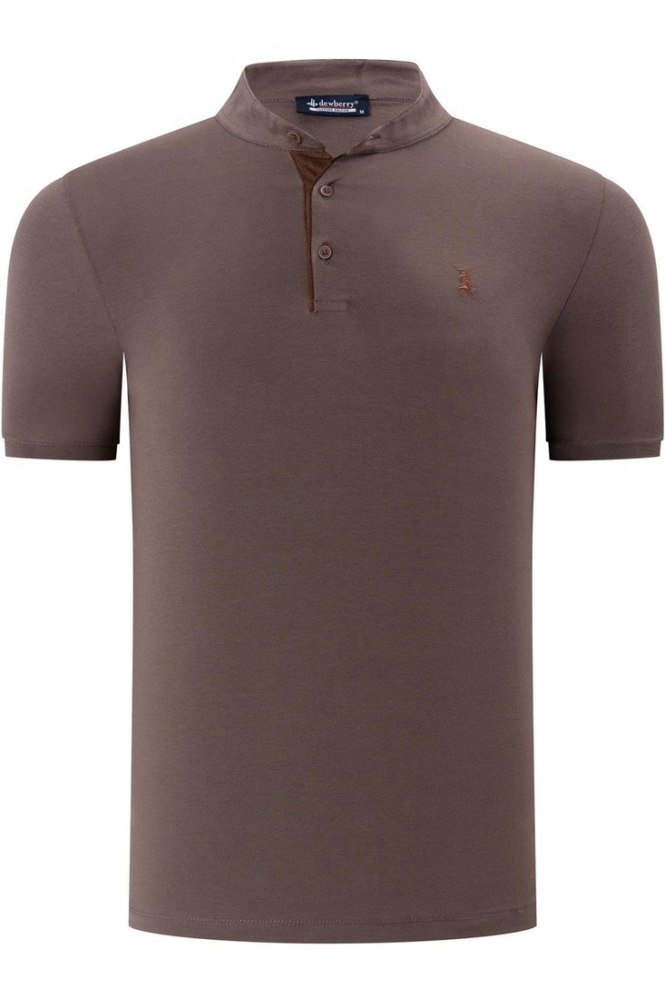 T8560 DEWBERRY T-SHIRT-PLAIN BROWN