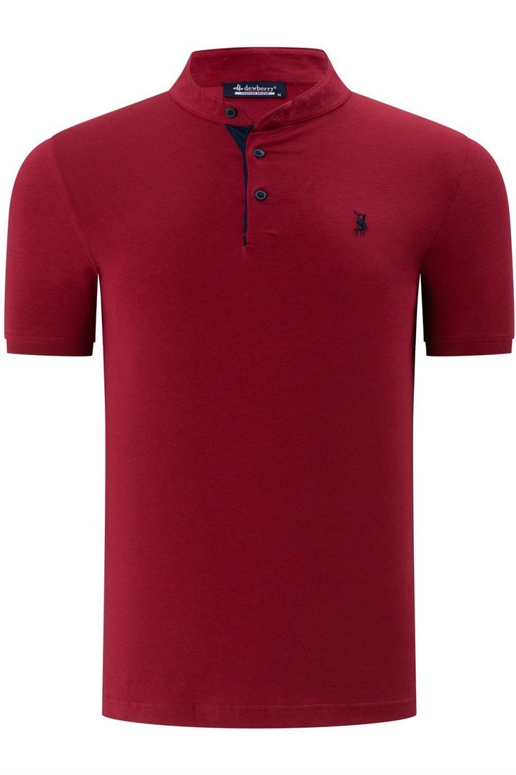 T8560 DEWBERRY T-SHIRT-PLAIN BURGUNDY