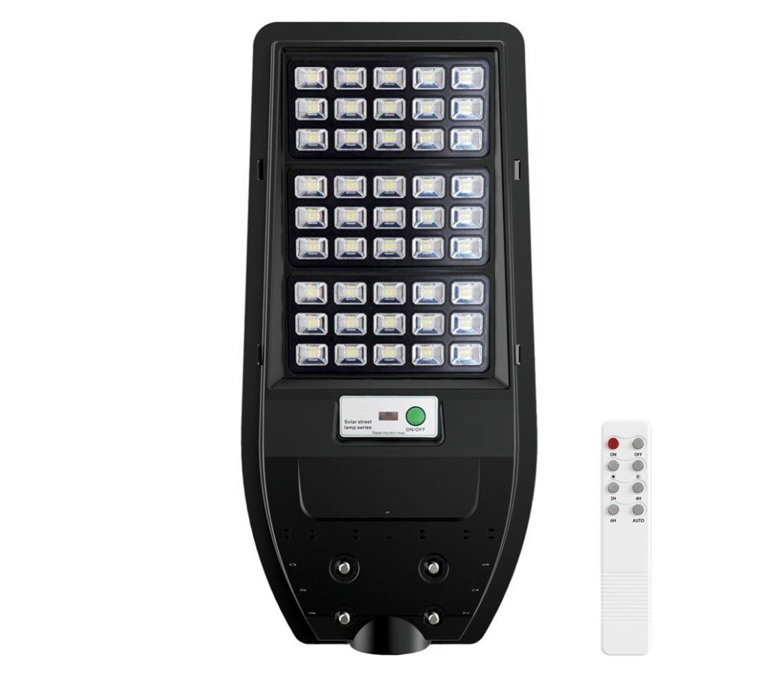 LED Solární pouliční lampa VIA 100W/10000 mAh 3,2V 6000K IP65 + dálkové ovládání