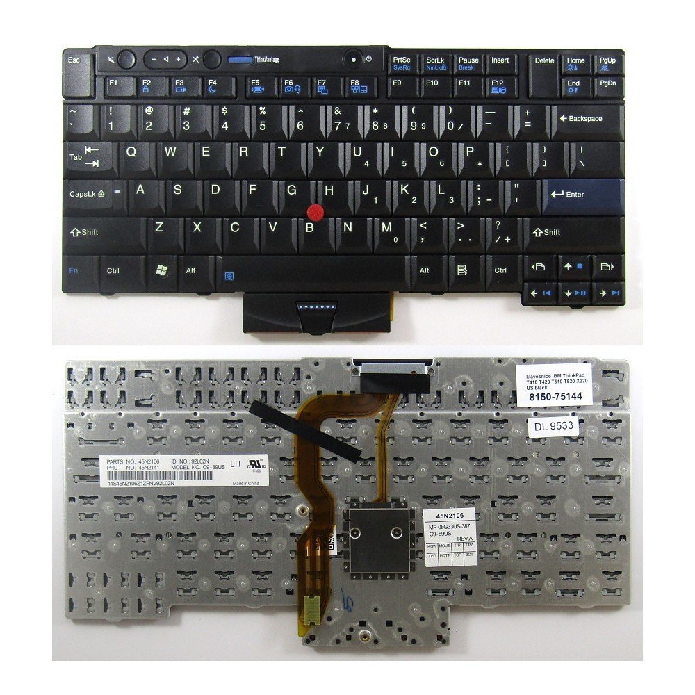 klávesnice IBM ThinkPad T410 T420 T510 T520 X220 černá US - malý enter