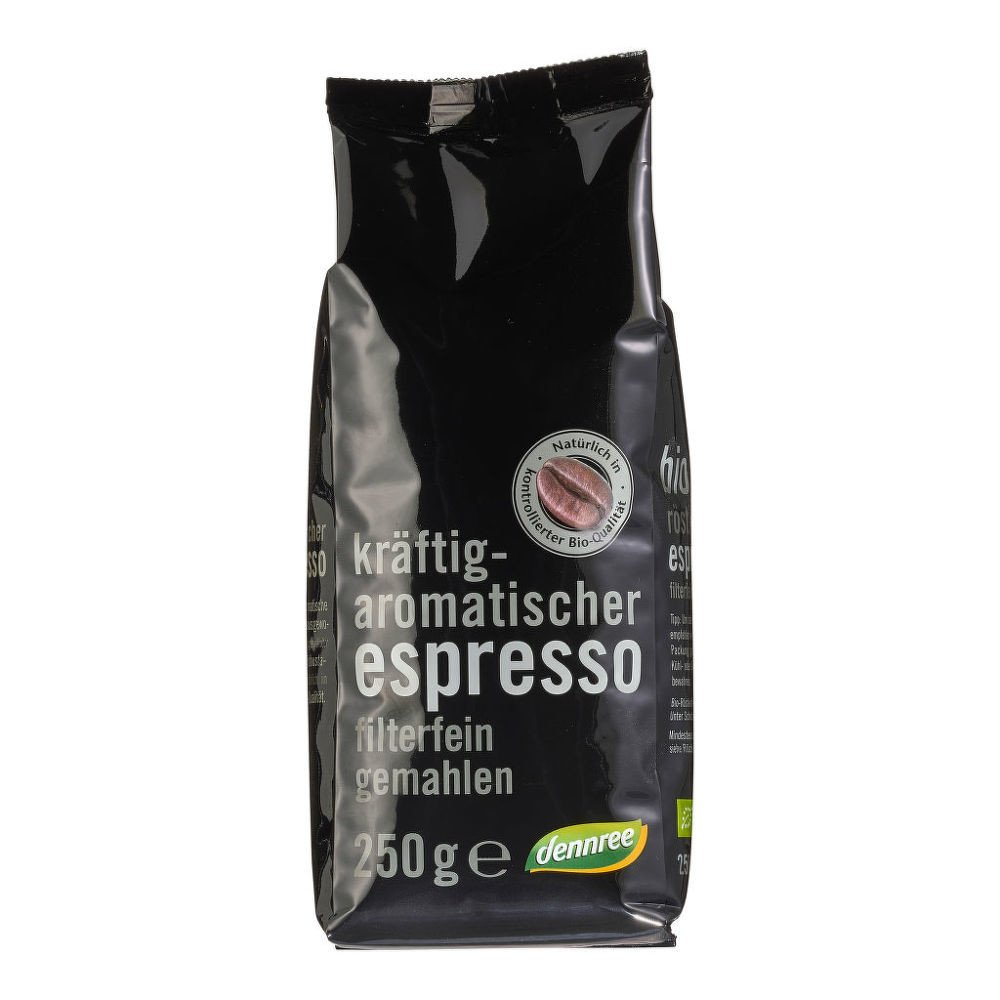 Káva espresso jemně mletá 250 g BIO DENNREE