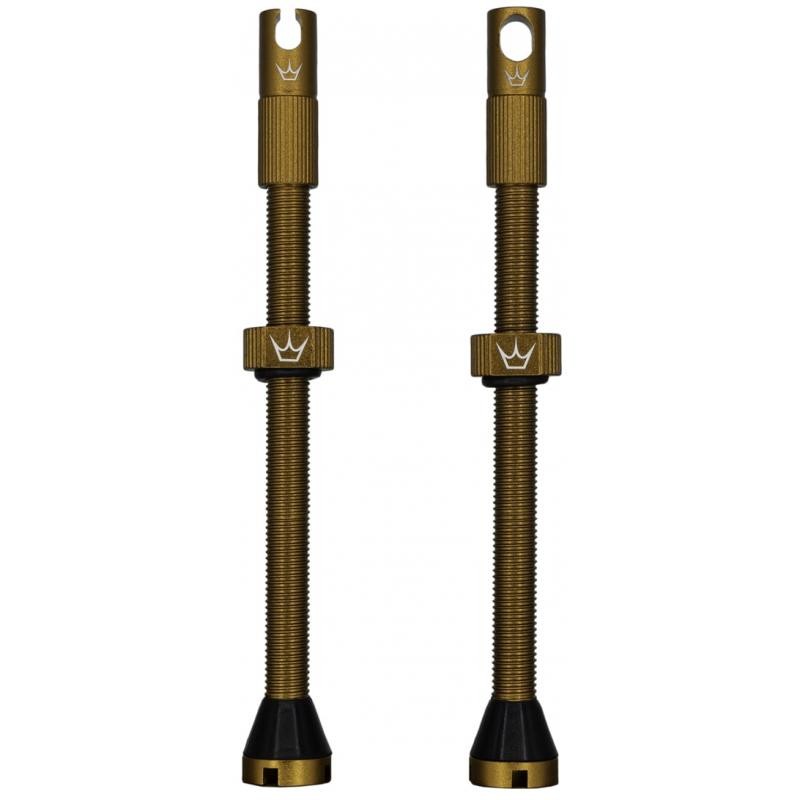 Ventilky Peatys X Chris King MK2 Tubeless Valves - 1 pár, bezdušové, 80 mm, bourbon