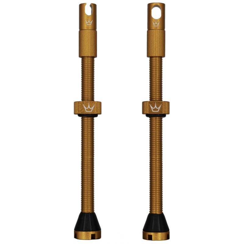 Ventilky Peatys X Chris King MK2 Tubeless Valves - 1 pár, bezdušové, 80 mm, mangová