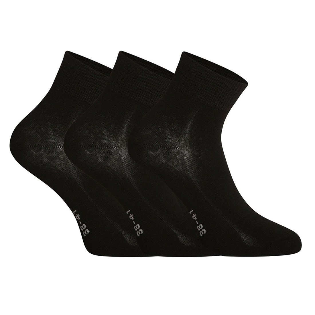 3PACK ponožky Gino bambusové černé (82004) S