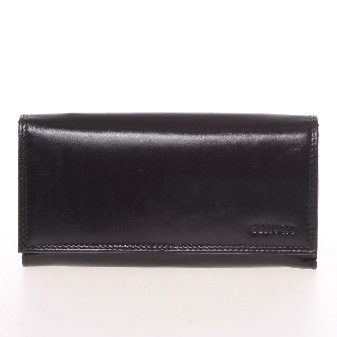 Velká dámská černá kožená peněženka - Bellugio Omega černá
