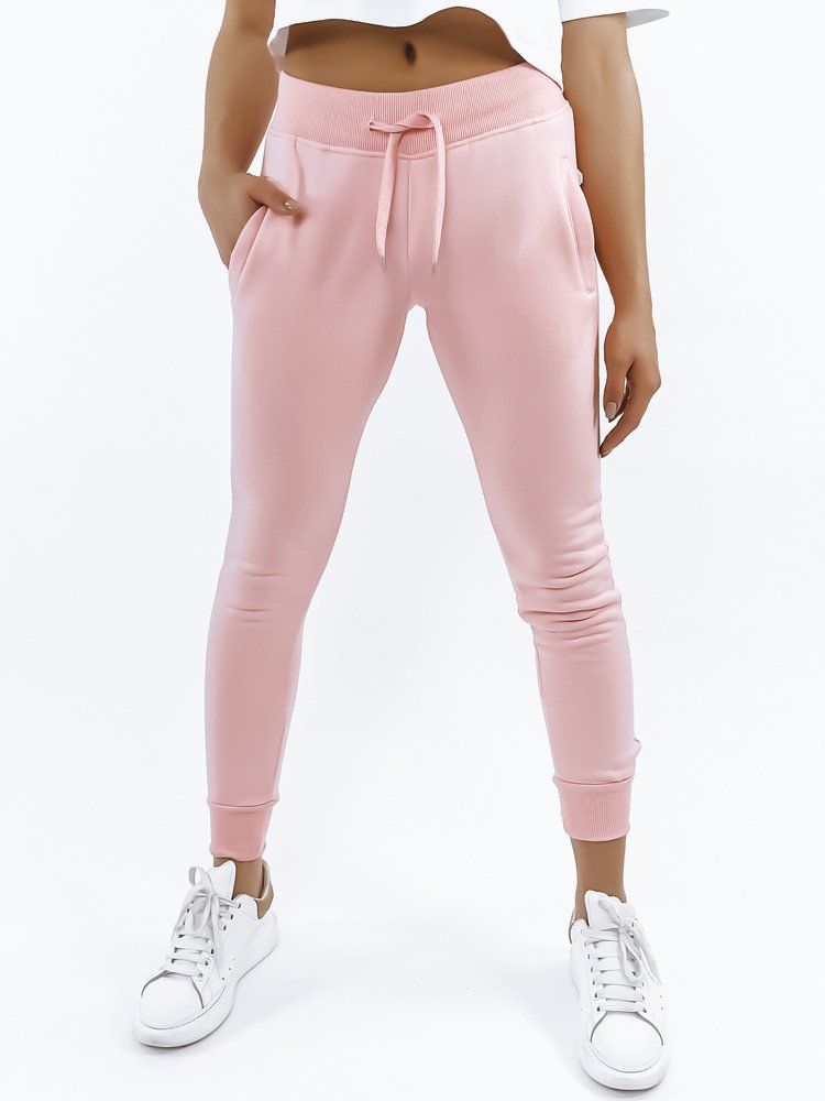 Dstreet Dámské tepláky Fits pudrová růžová UY0553 30022