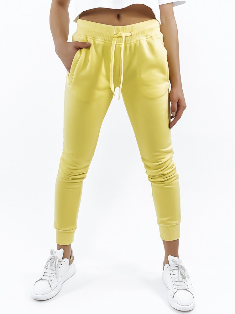 Dstreet Dámské tepláky Fits světle žlutá UY0580 30306