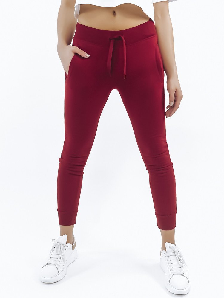 Dstreet Dámské tepláky Fits bordó UY0206 30535