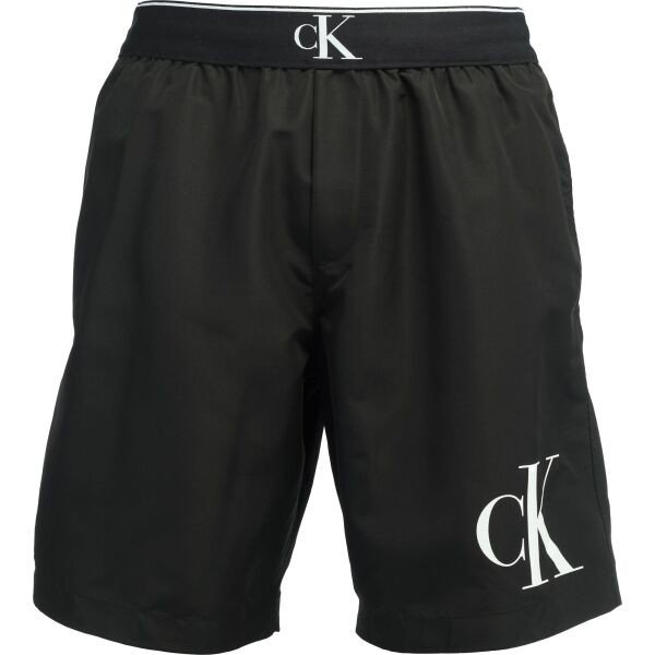 Calvin Klein MONOGRAM-LONG WAISTBAND Pánské koupací šortky, černá, velikost XL