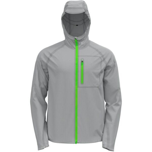 Odlo ZEROWEIGHT DUAL DRY WATERPROOF JACKET Pánská běžecká bunda, šedá, velikost M