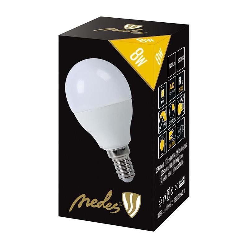 LED žárovka 8W-65W G45 160° E14 matná ZLS814