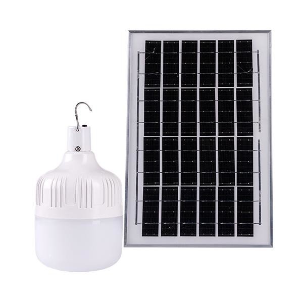 Optonica LED solární Žárovka s solární Panel 6V 2.3W 8W Studená bílá