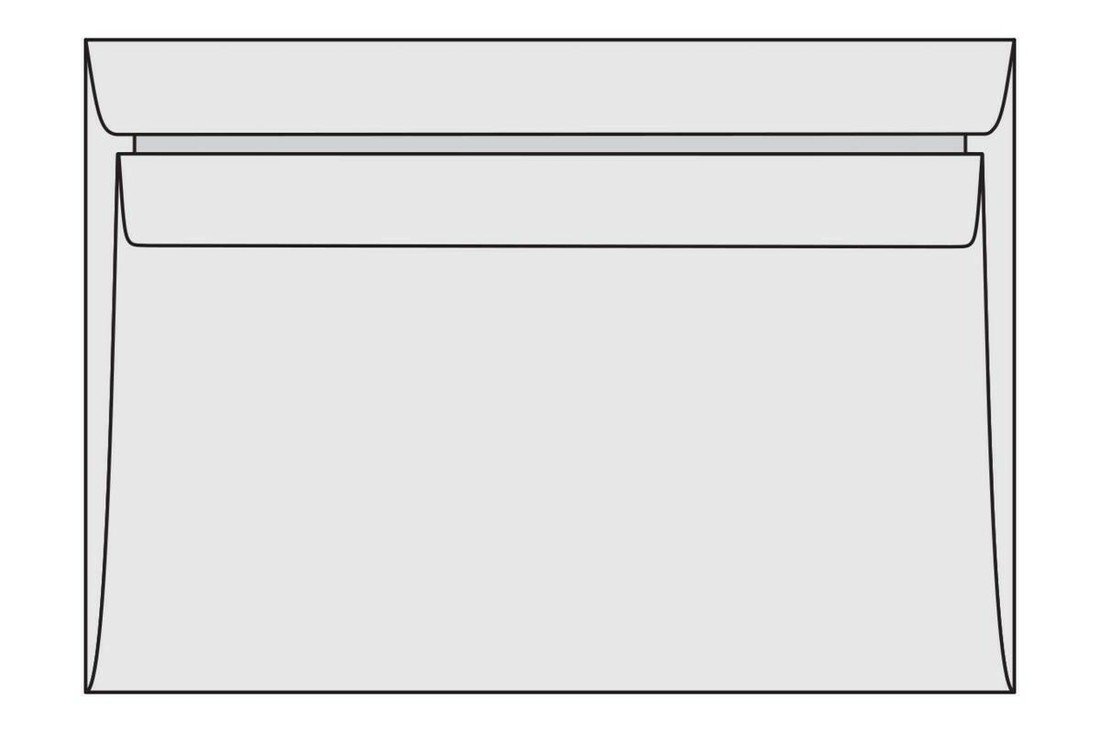 Krkonošské obálky Obálka C6, 114x162 mm, samolepicí, bílá, 50 ks