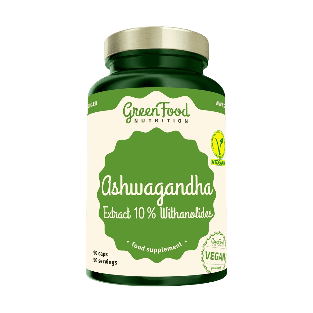 GreenFood Nutrition Ashwagandha Extract 10% Withanolides 90 kapslí