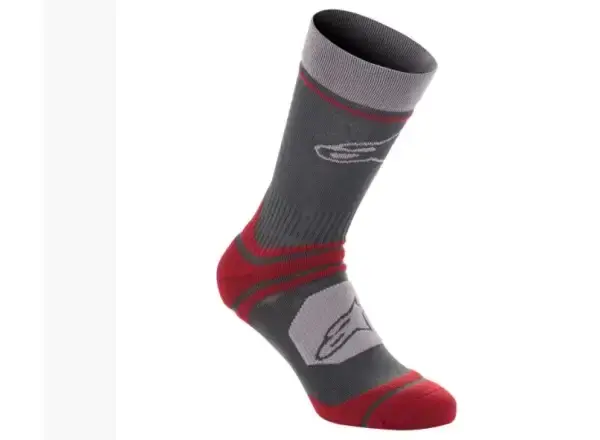 Alpinestars Cascade vysoké ponožky black/rio red vel. M