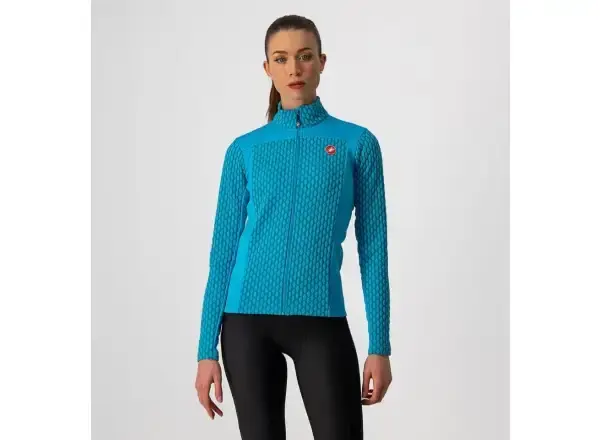 Castelli Sfida 2 dámský dres dlouhý rukáv teal blue/sky blue vel. S