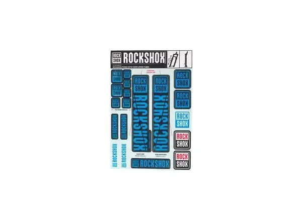 Rock Shox Decal Kit Water Blue pro Pike/Lyrik/Yari/Domain/Revelation (2018+)