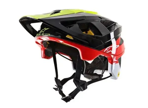 Alpinestars Vector Tech MIPS Pilot přilba black/yellow fluo/red glossy vel. S