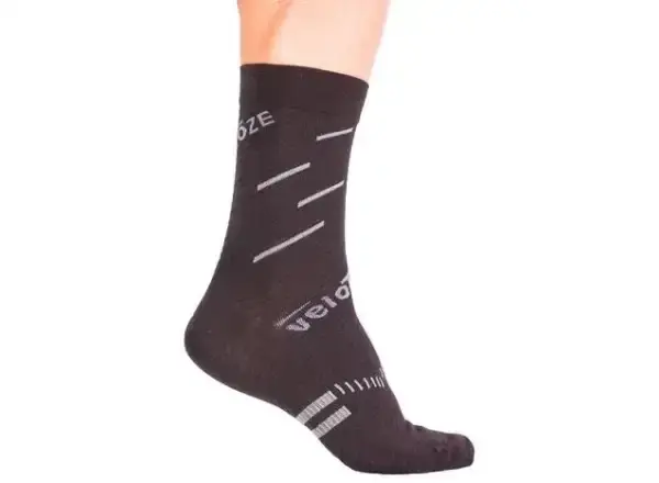Velotoze ponožky černá/šedá vel. S/M