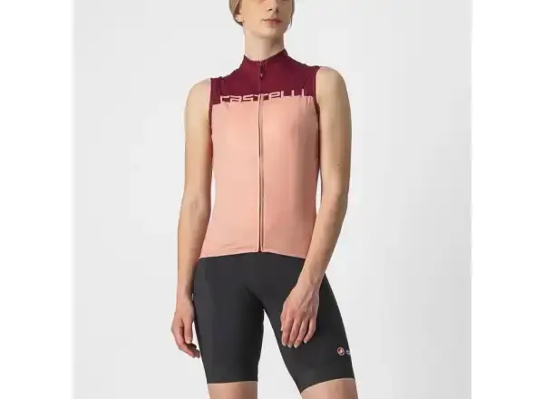 Castelli Velocissima dámský dres bez rukávů blush/bordeaux vel. S