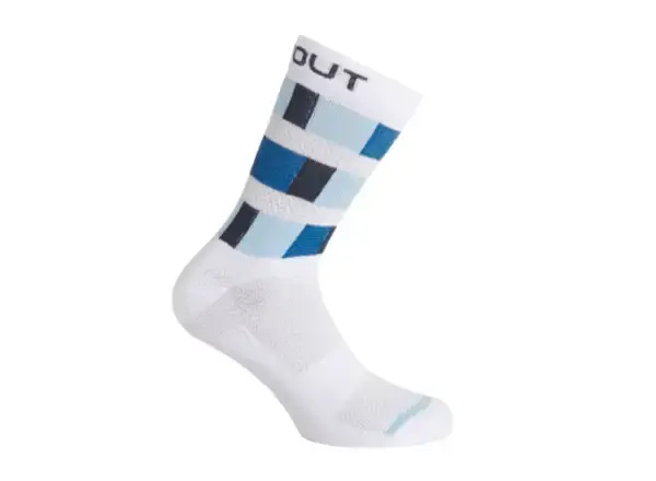 Dotout Tiger cyklistické ponožky White/Blue vel. L/XL