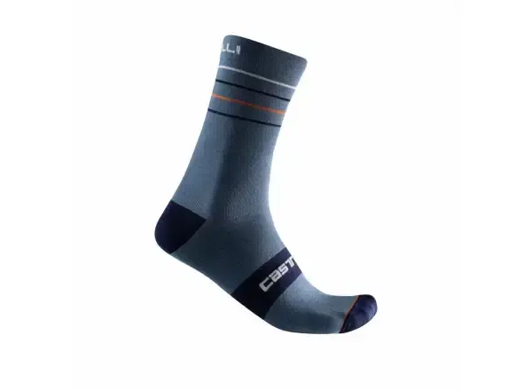 Castelli Endurance 15 ponožky Light Steel Blue/Pop Orange/White vel. S/M (EU 36-39)