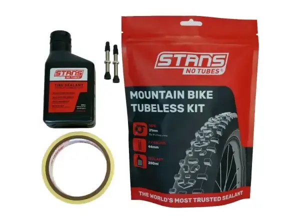 No Tubes Tubeless sada na opravu MTB duší tmel 200 ml, páska 21 mm, ventilek 44 mm