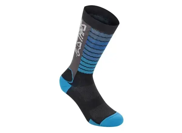 Alpinestars Drop 22 ponožky Black/Aqua vel. S