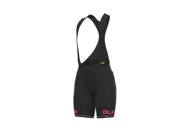 Alé Cycling Clothing Dámské letní cyklistické kalhoty PR-R SELLA PLUS LADY, black/fluo pink