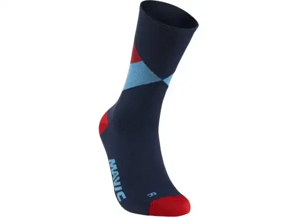 Mavic Graphic Classic vysoké ponožky blue/fiery red vel. S/M