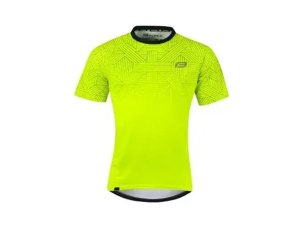 Force City pánský dres krátký rukáv fluo/černá vel. XS