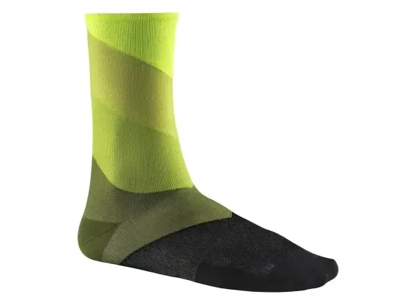 Mavic 2021 ponožky GRAPHIC STRIPES LC1105400 SAFETY YELLOW/CACTUS