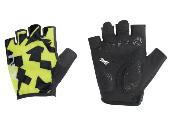 Northwave Active Junior Glove dětské krátké rukavice Yellow Fluo/Black vel. 8