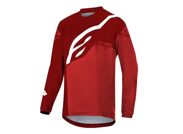 Alpinestars Racer dětský dres dlouhý rukáv Burgundy Bright/Red/White vel. S