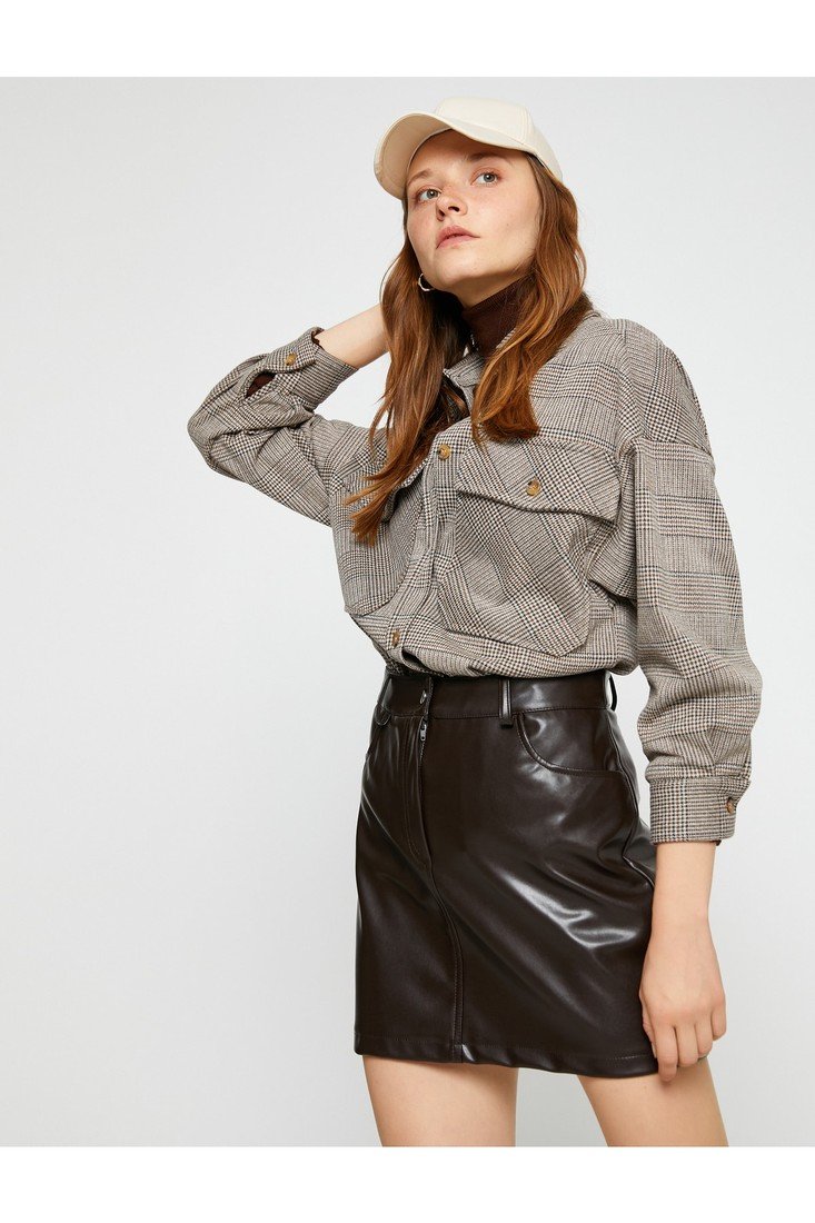 Koton Shirt - Gray - Oversize