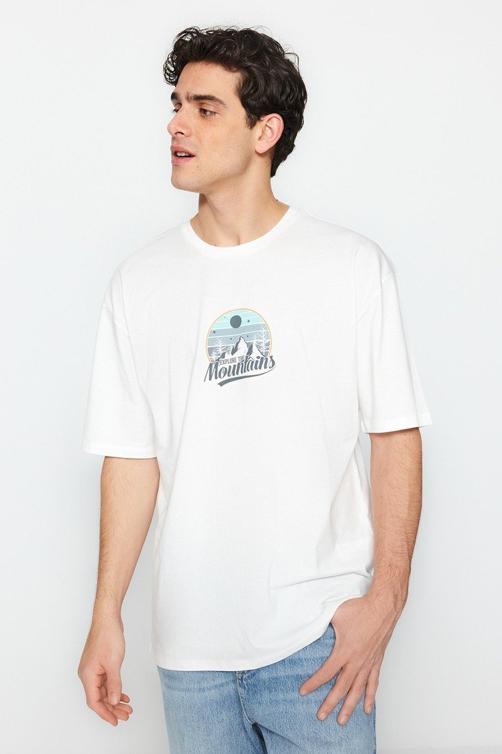 Trendyol T-Shirt - Ecru - Relaxed fit