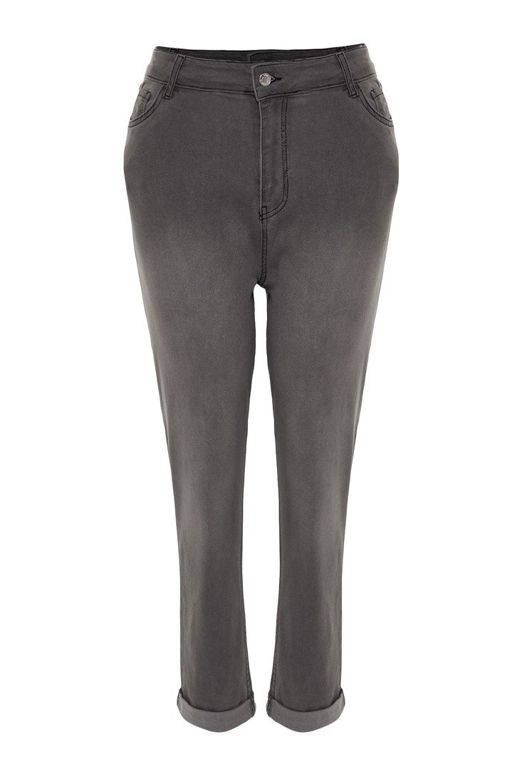 Trendyol Curve Plus Size Jeans - Gray - Mom