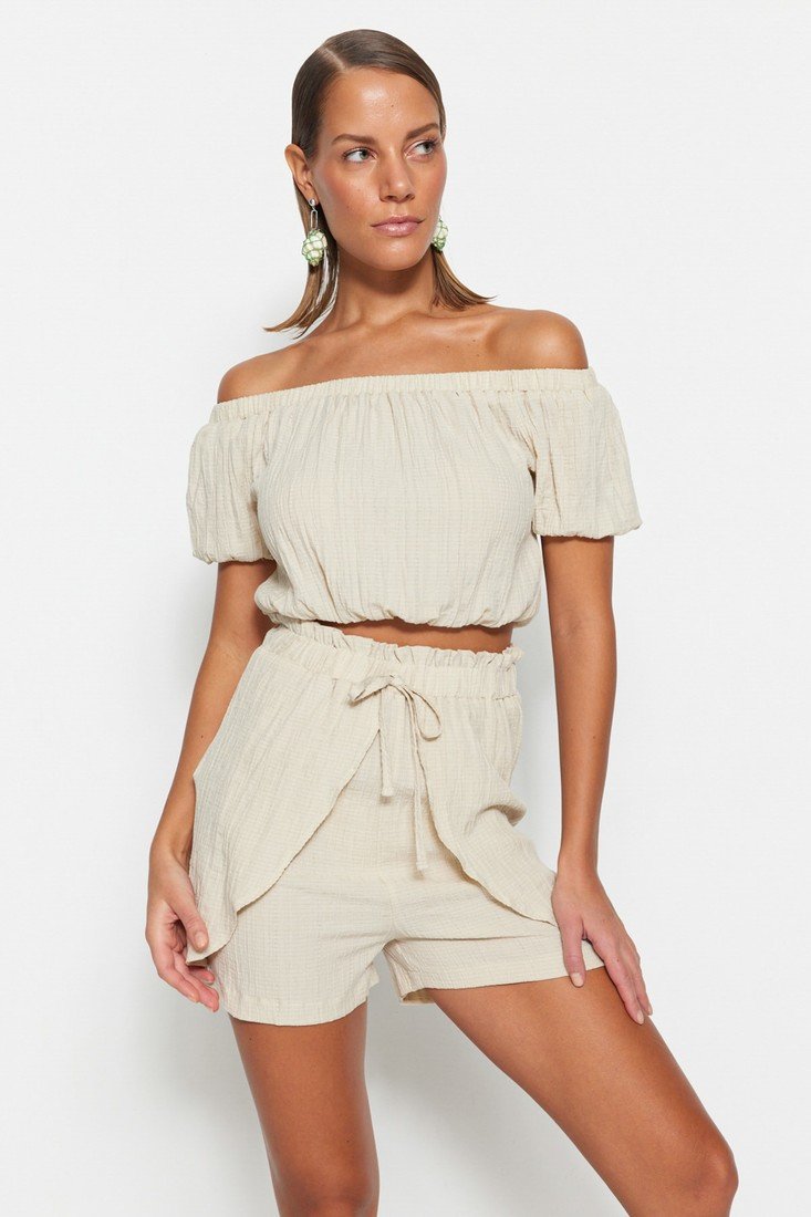 Trendyol Two-Piece Set - Ecru - Relaxed fit