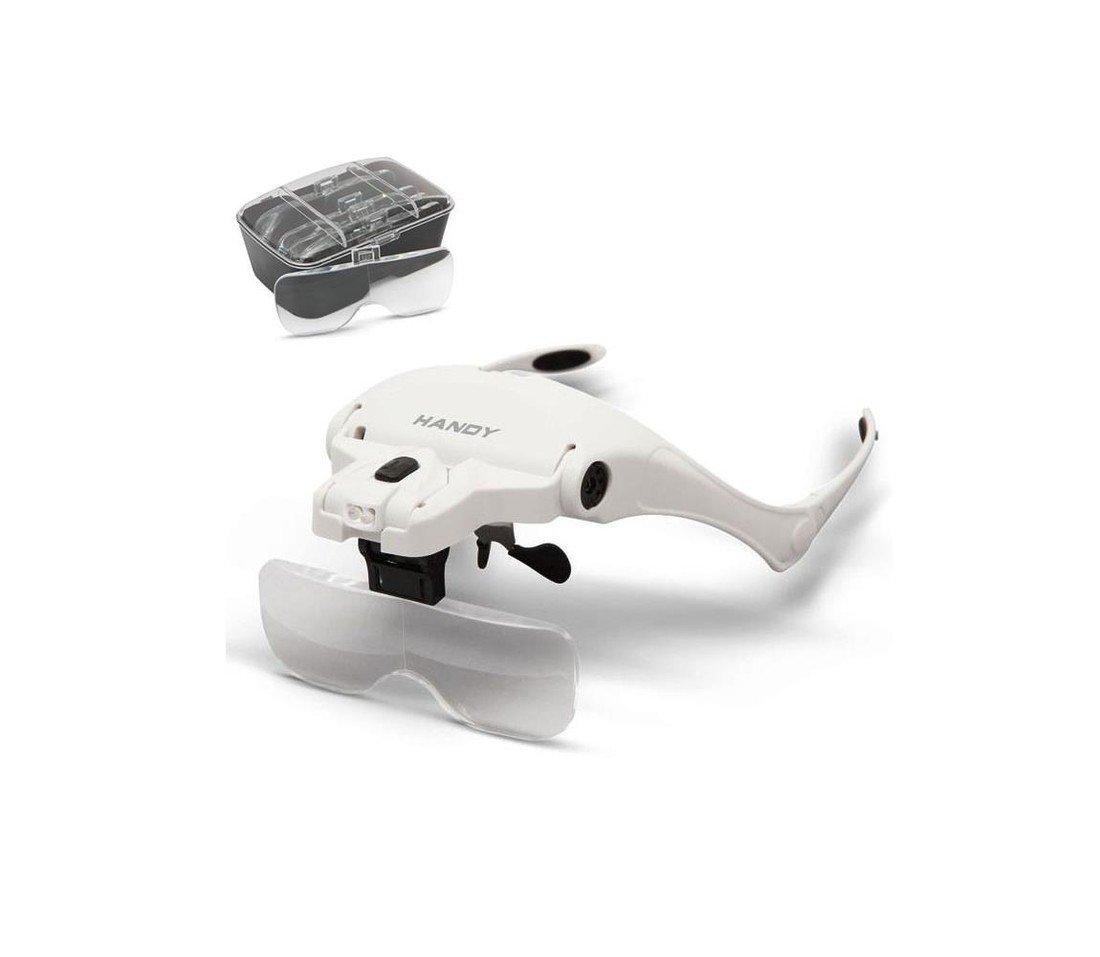 Lupa na čelo s LED osvětlením 3xAAA + sada čoček