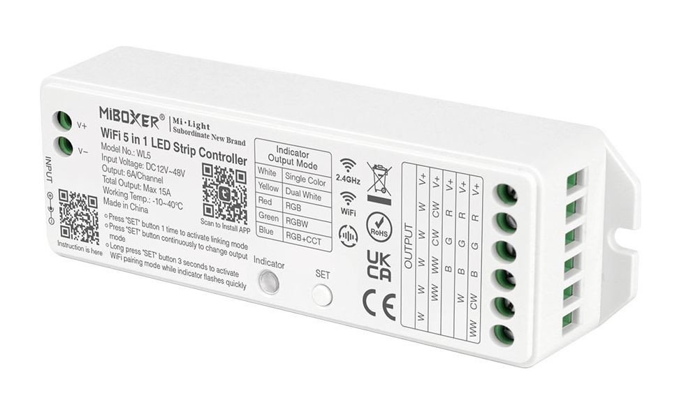 LED Solution Mi-Light MiBoxer WIFI Přijímač 5v1 pro LED pásky WL5