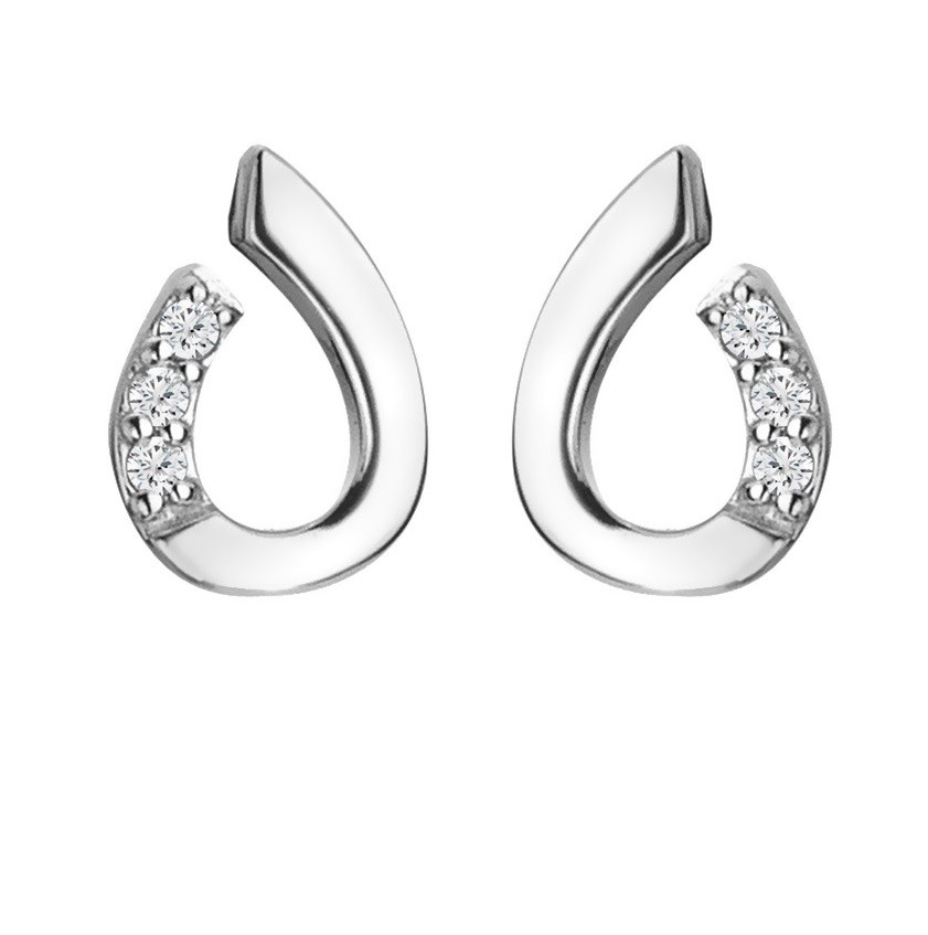 Hot Diamonds Elegantní stříbrné náušnice s diamanty Much Loved DE729