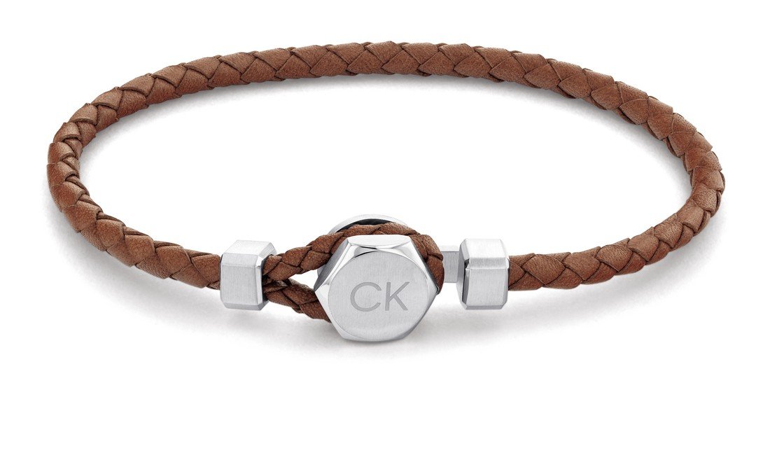 Calvin Klein Elegantní kožený náramek Latch 35000261