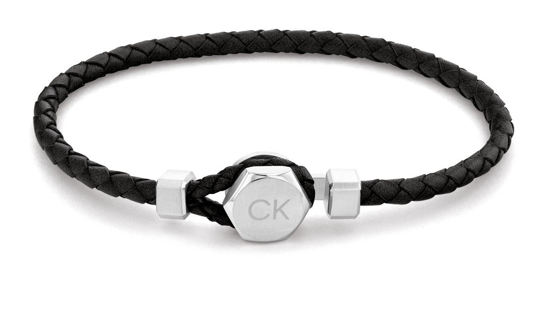 Calvin Klein Elegantní kožený náramek Latch 35000260