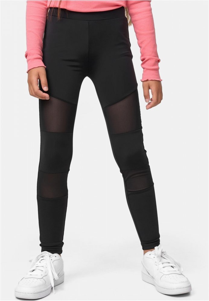 Girls Tech Mesh Leggings - girlypink 110/116